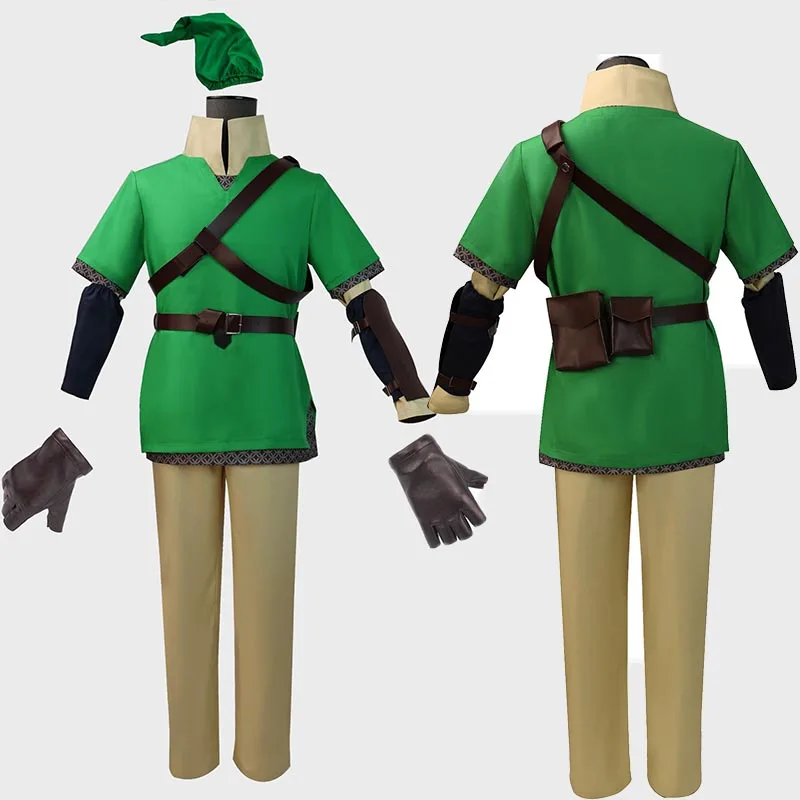 Игровой костюм Zeld Link для косплея ролевая игра Униформа парик карнавал на