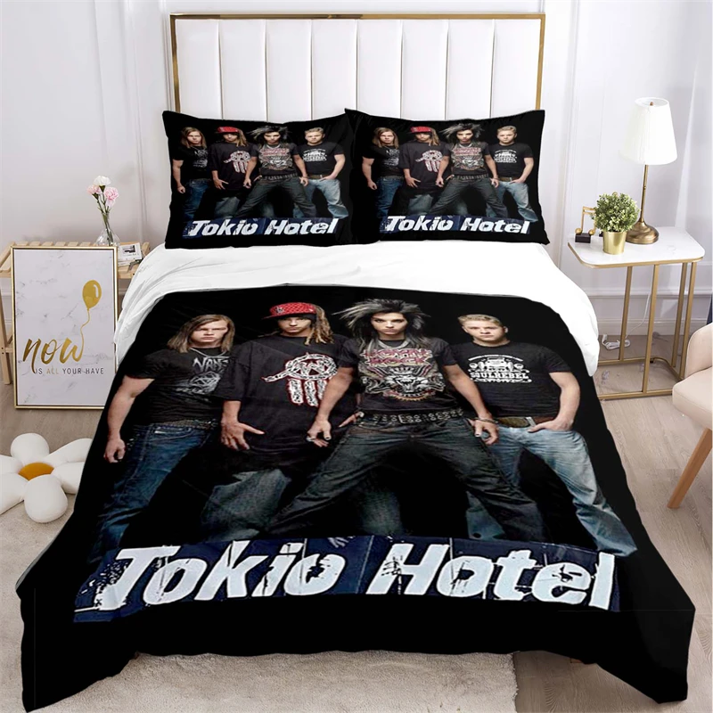 

Germany Tokio Hotel Band Bedding Set Duvet Cover Series Bedroom Decor Double King Size Duvet Cover Pillow Case Bed Set