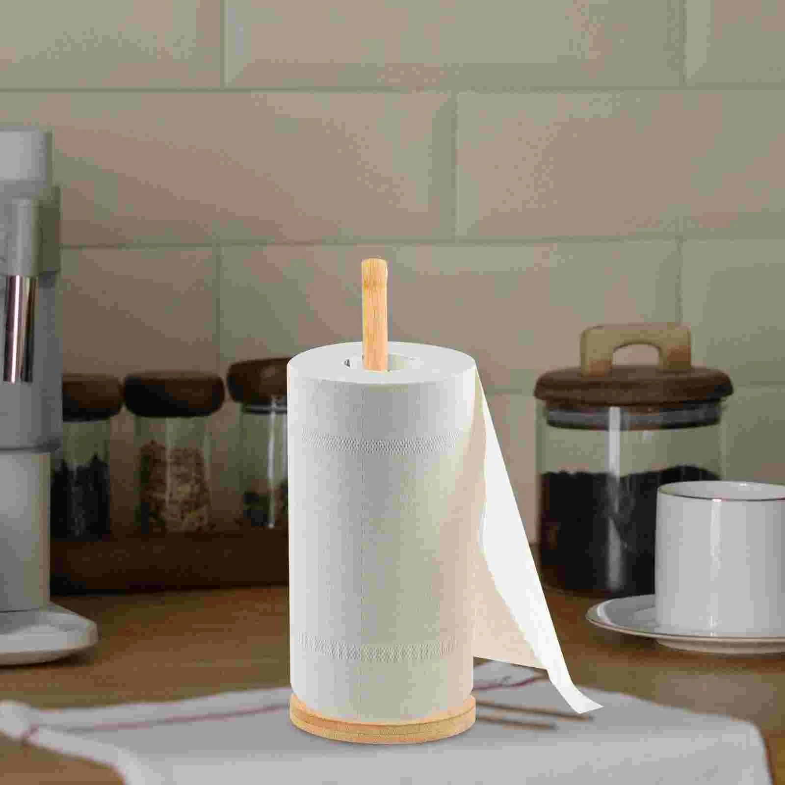 Держатель для бумажных полотенец Бамбуковое хранилище туалетной бумаги