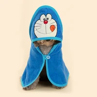 durable dry hair cartoon puppy towel pet absorbent towel cute cat dog towels soft drying warm blanket strong absorb water bath