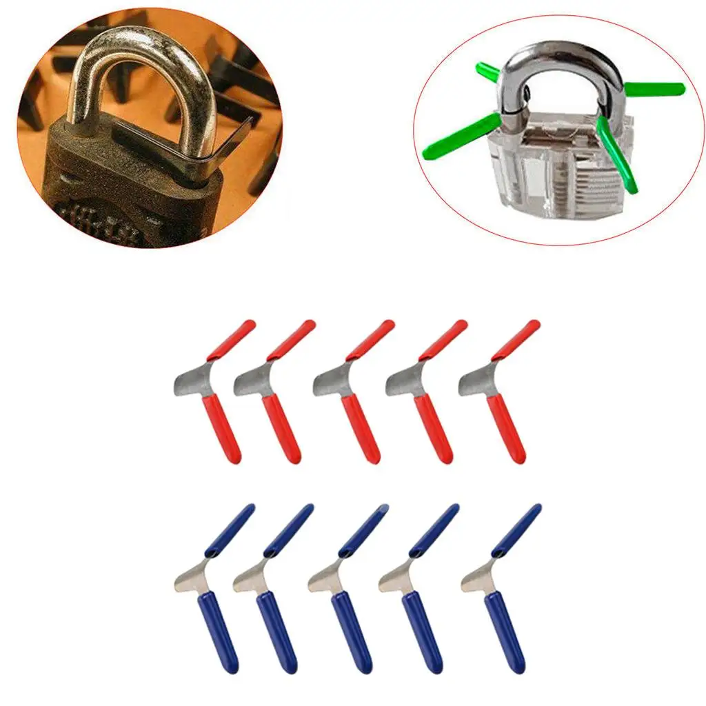 

10PCS Padlock Shim Set Locks Opener Unlock Accessories Tool Kit Without Lock