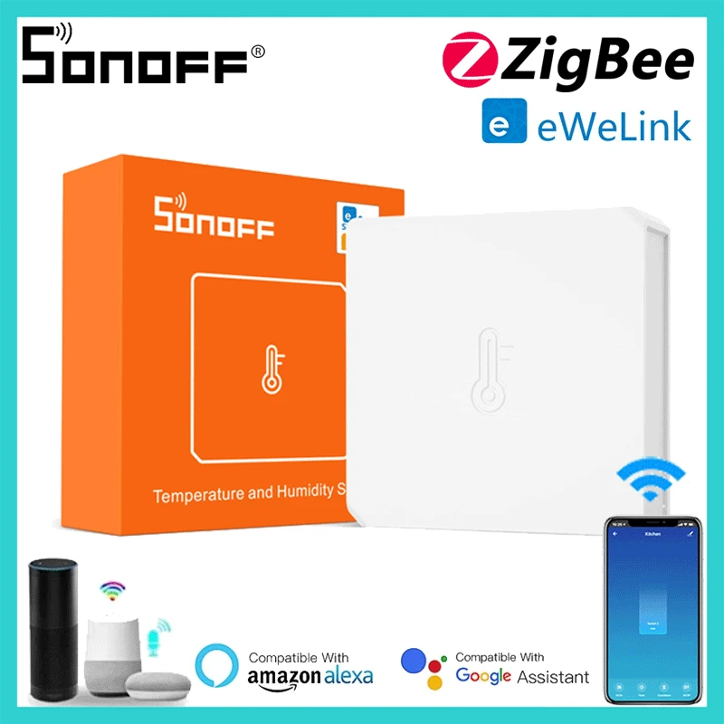 

Датчик температуры и влажности SONOFF SNZB-02 ZigBee, переключатель ZB Dongle-P E-WeLink App для умного дома, для SONOFF ZBBridge, новинка