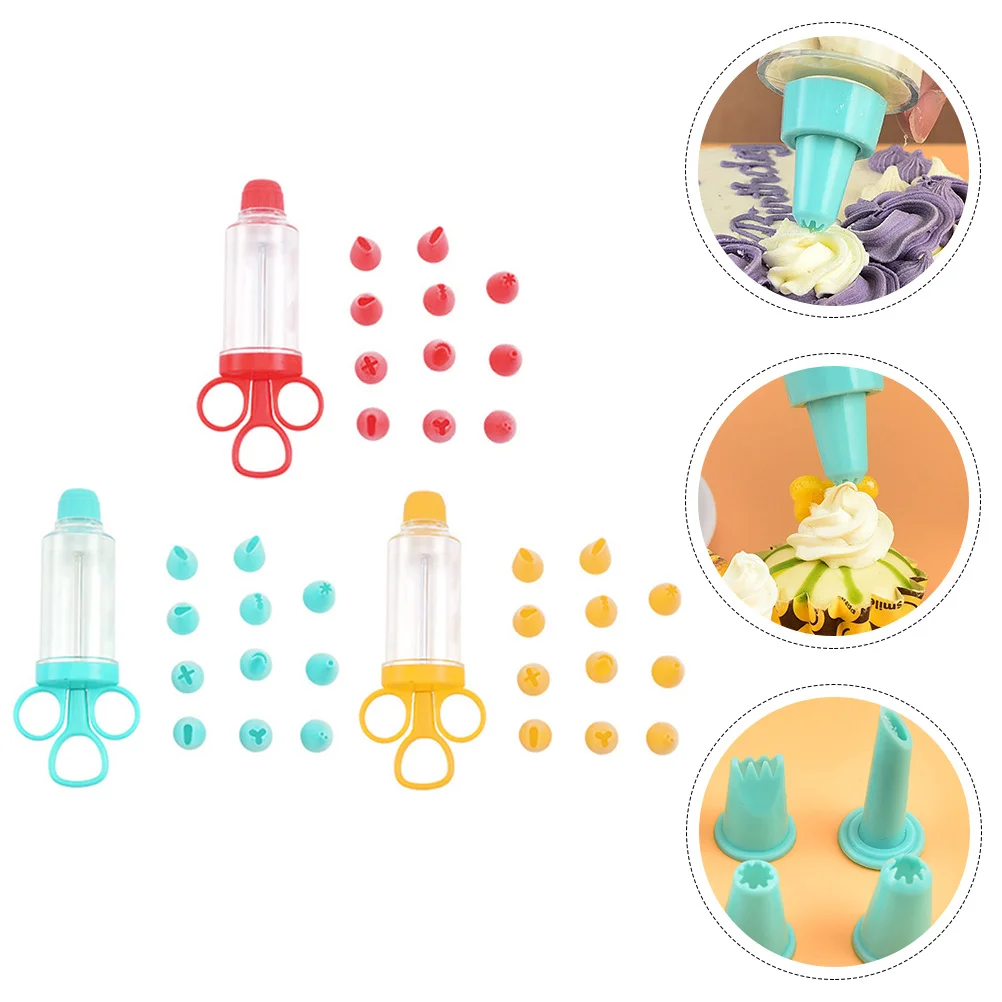 

3 Sets Cookie Decorating Butter Maker Cake Squirt Tool Biscuit Maker Household for Biscuit Home Kitchen