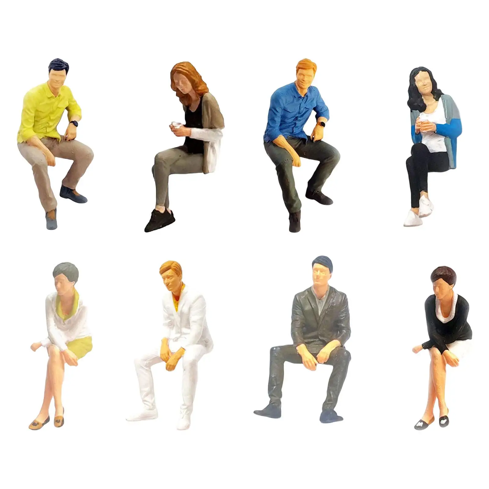 

1/64 Painted Figures Tiny People Toys Simulation Miniature Toy Character Model Miniature Scene People for DIY Scene Sand Table