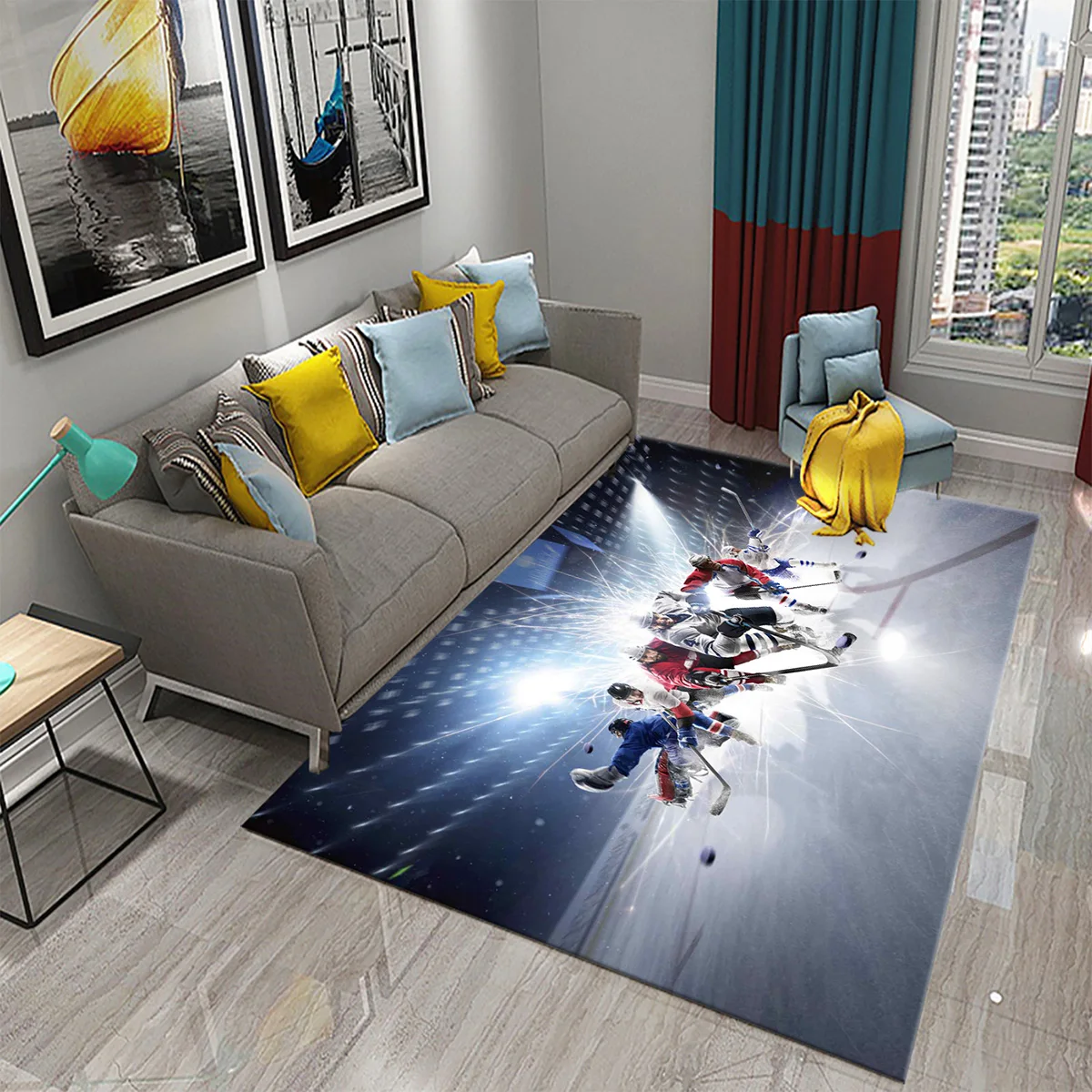 

Хоккейный ковёр для гостиной