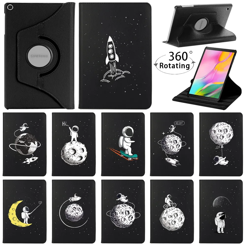 

360 Rotating Cover for Samsung Galaxy Tab A8 10.5 X200/Tab A 10.1 2019 T510/S6 Lite 10.4 P610/A7 10.4 T500 T505 PU Leather Case