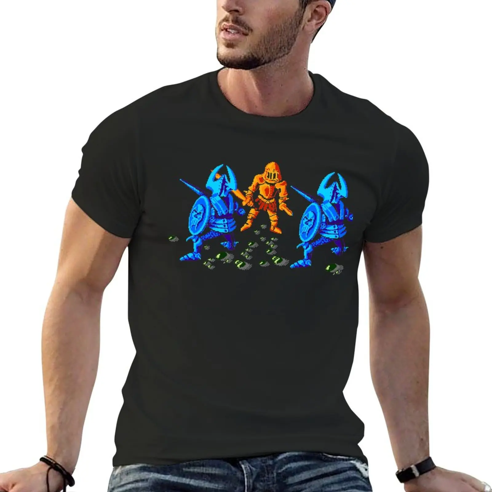 Футболка Wizards and Warriors мужская черная хлопковая
