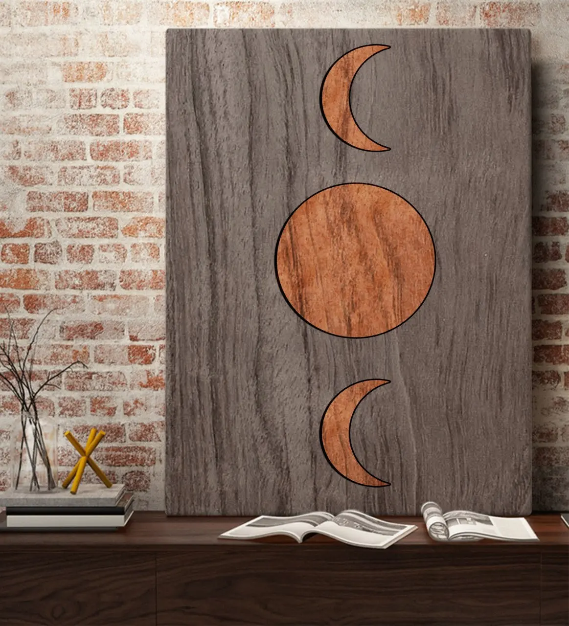 

Холщовый стол BK Home Moon Design, 70x100 см-1
