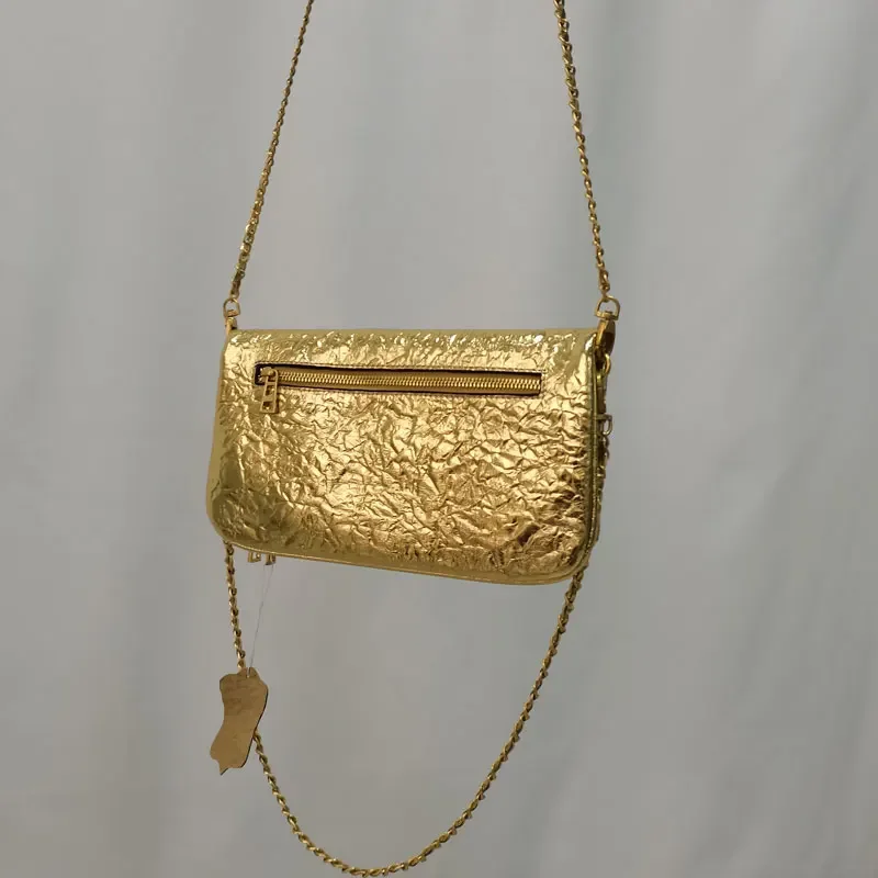 

New Trendy Leather Women Girls Crossbody Gold Shoulder Bags For Fashion Bag 2023