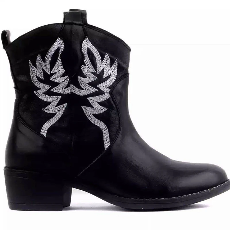 

Женские ботинки-мартинсы из ПУ кожи, на среднем толстом каблуке