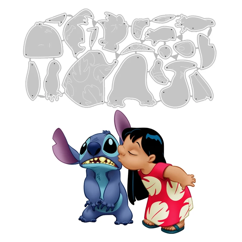 Металлические высечки с мультяшным коала и девочкой новинка 2022 для скрапбукинга