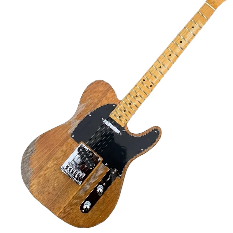 В наличии Ограниченная серия реликевой электрогитары желтая Кленовая Шея