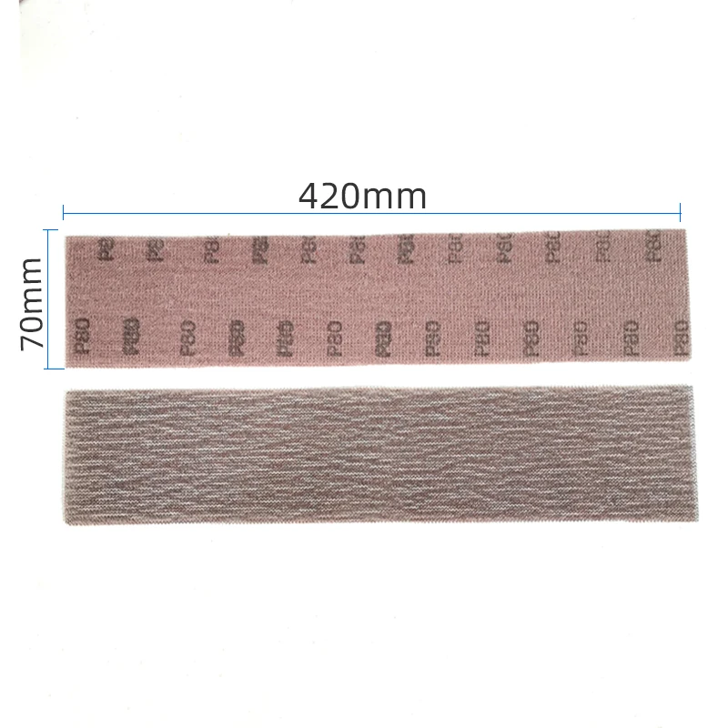 70/420mm Rectangle Mesh Abrasive Dust Free Sanding  Anti-blocking Dry Grinding Sandpaper 80 to 320 Grit Hook and Loop Sand Paper