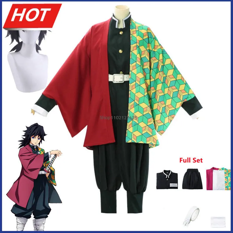

Костюм для косплея из аниме «рассекающий демонов», кимоно для женщин и мужчин, униформа на Хэллоуин