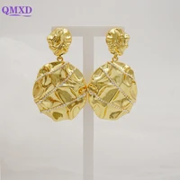italian gold plated earrings women wedding banquet jewelry earrings drop round earrings gold statement earings for women