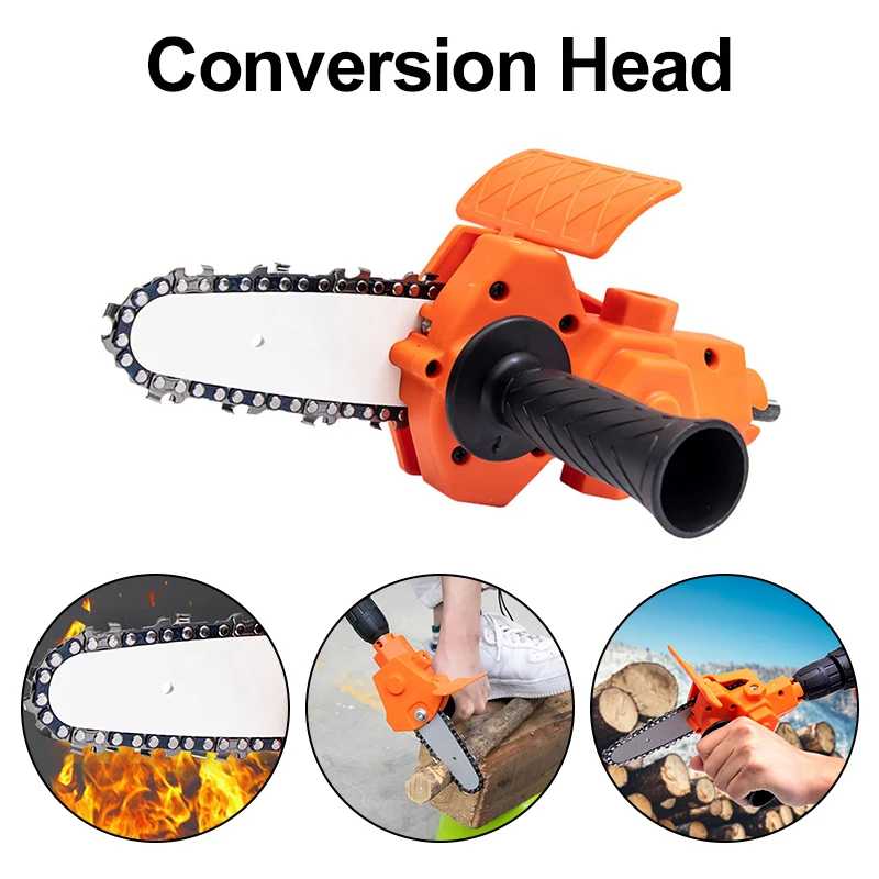 

Электрическая дрель для электрической цепной пилы, портативный адаптер с переменной головкой, подходит для деревообработки, обрезки сада