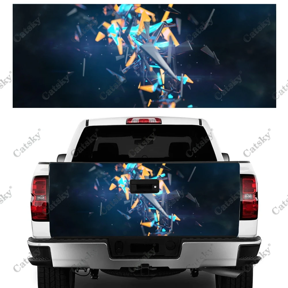 Полосатая многоугольная наклейка с неравномерной графикой для автомобиля