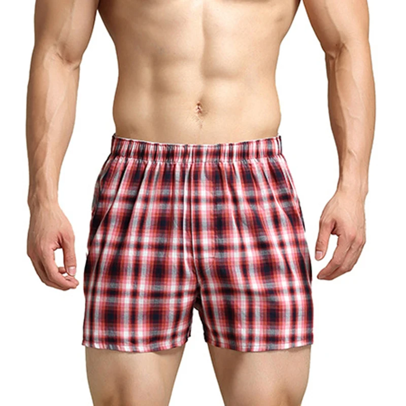 

Underpants Boxers Men Sexy Underwear Ropa Interior Hombre Plaid Boxer Shorts Calzoncillos Lingerie Gay Cueca Cotton Breathable
