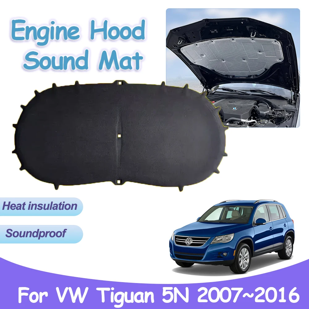 Автомобильная подкладка для капота двигателя Volkswagen VW Tiguan 5N MK1 2007 ~ 2016 2008 2009 2010 2011 2012
