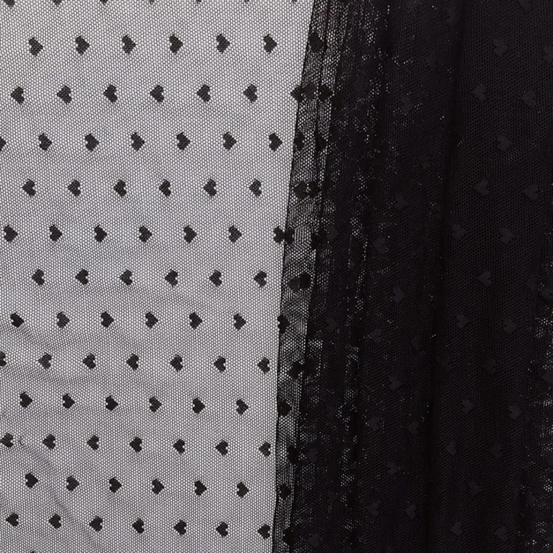 Тюлевая ткань с вышивкой в виде сердца кружевной сетчатый материал для женского