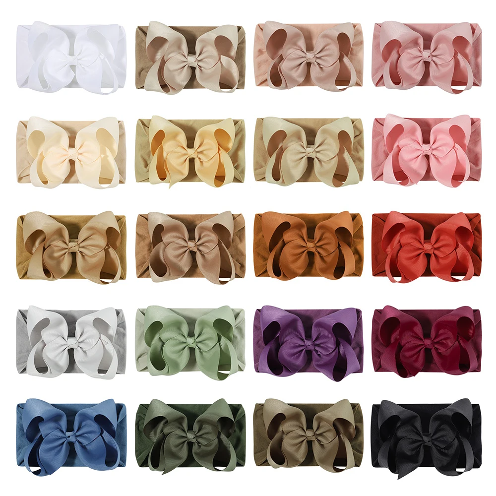 

1Pcs Toddler Girl Ribbon Big Bows Hair Band Baby Headband Wide Turban Newborn Headbands For Kids Hair Accessories Wholesale