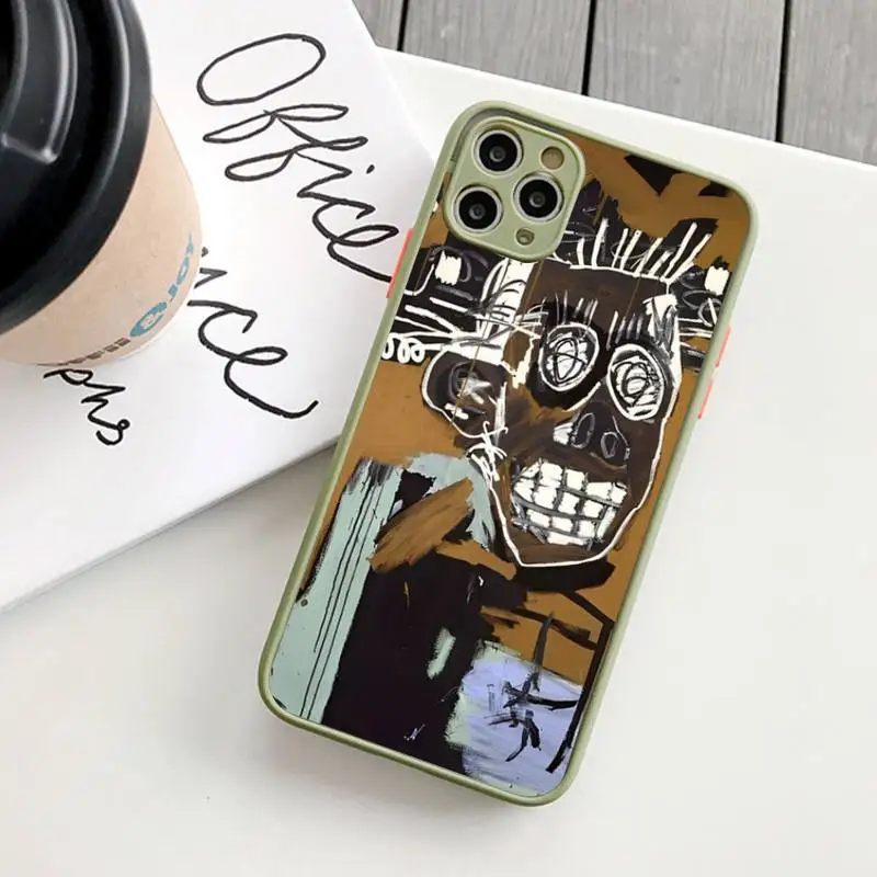 B-Bas-quiatsS Art Phone Case for iPhone 14 11 12 13 Mini Pro Max 8 7 Plus X XR XS MAX Translucent Matte Cover