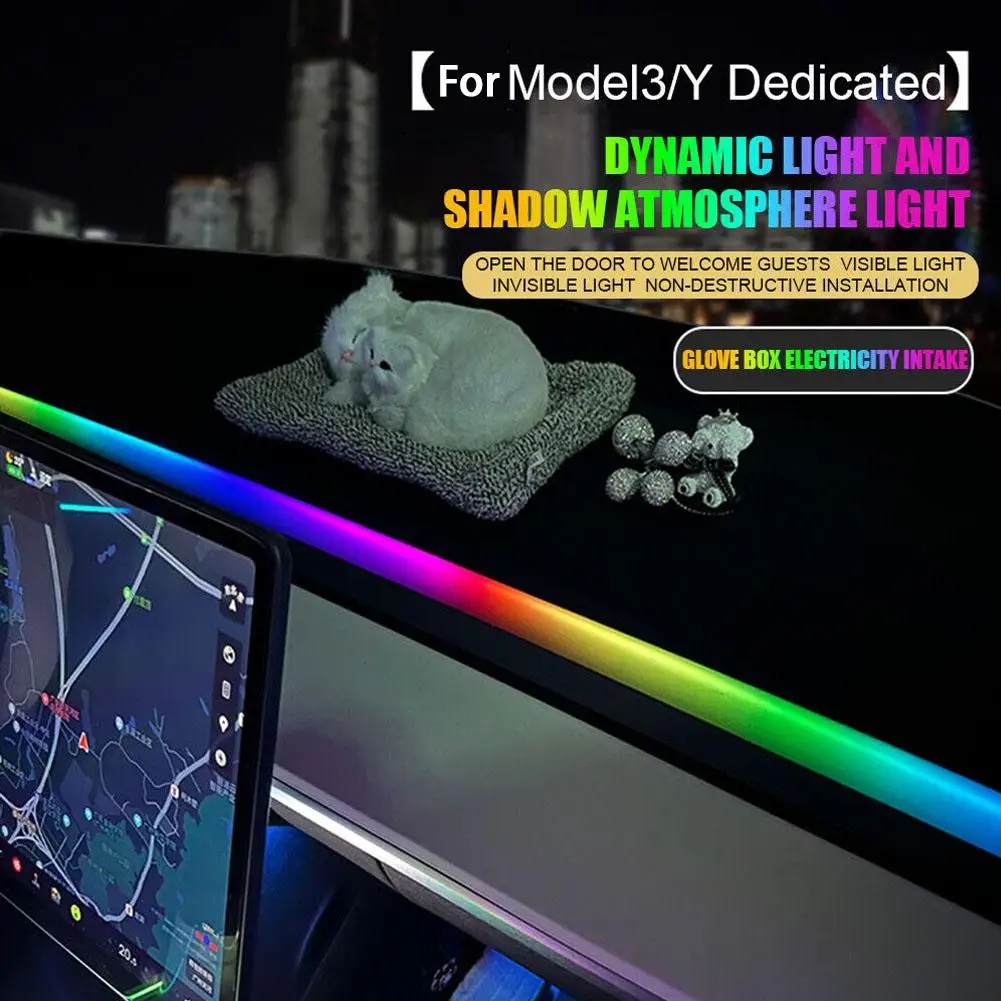 

Universal Car Ambient Lights LED Interior RGB Symphony Lamp & APP Light Acrylic Control Atmosphere Remote USB Strip U0K1