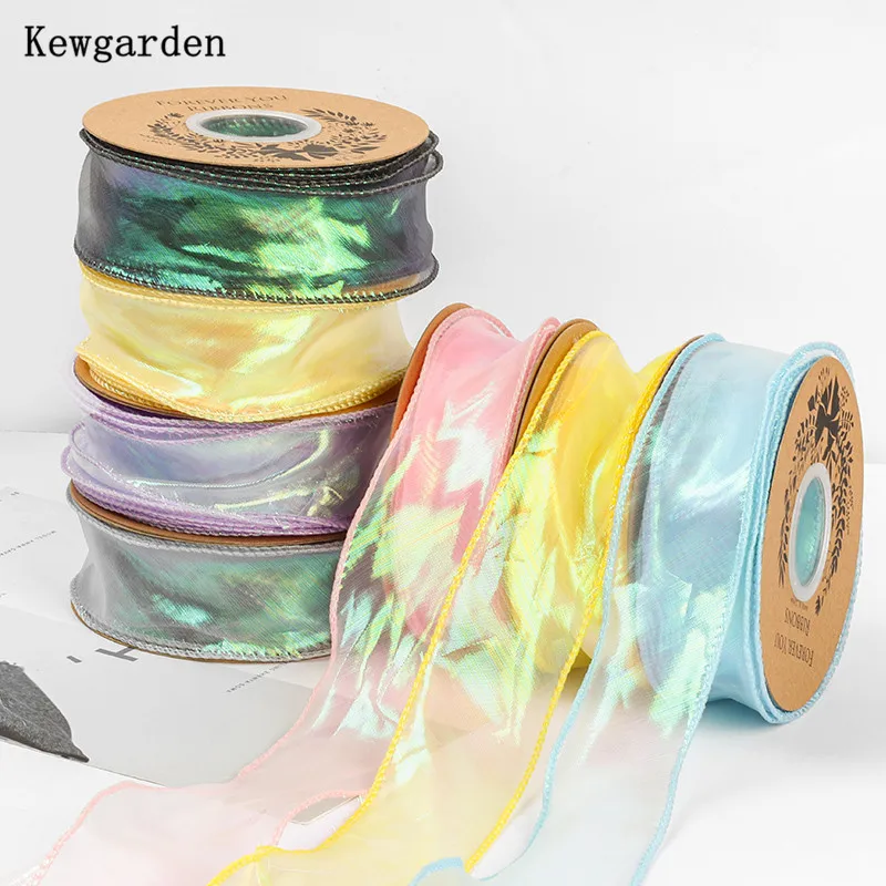 

Kewgarden 40mm Organza Ribbon DIY Bows Hair Accessories Gift Flower Packing Handmade Tape Crafts 10 Yards