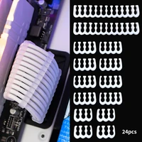 24pcs wire management cable comb 6pin 8pin 24pin office home computer durable clamp organizer for pc 3mm to 3 6mm extension