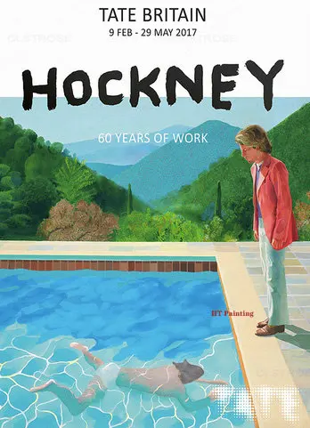 

Художественный плакат David Hockney Sunbather Pool на холсте