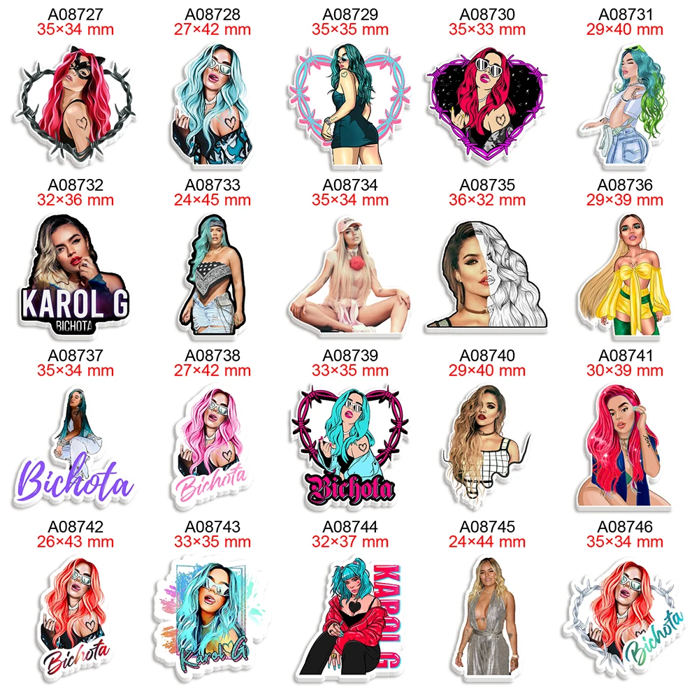 

Акриловый герой, популярная звезда, плоская смола, печатный 30 шт./лот, для банта, «сделай сам», праздничное украшение