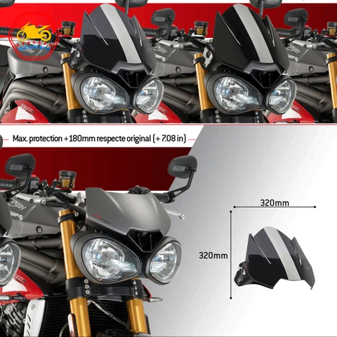 Козырёк для мотоцикла и спорта, для TRIUMPH SPEED TRIPLE 2016-2020 STREET TRIPLE 765 R/RS 2017 2018 2019