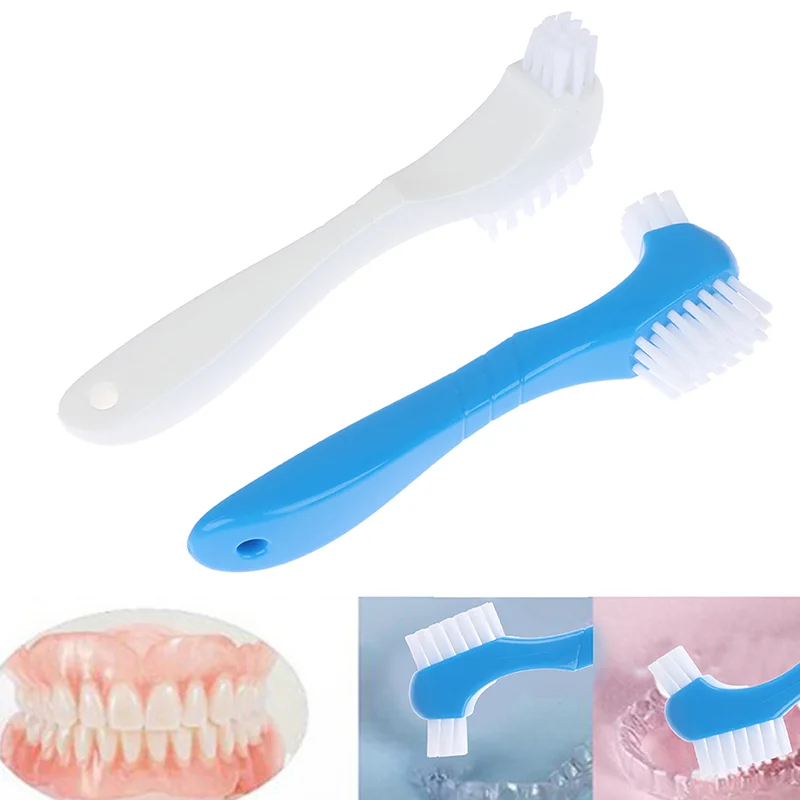 

Double-sided Denture Cleaning Denture Cleaning Bristles Rubber Handle Multi-layer Bristles Fake Toothbrush Oral Care Tools