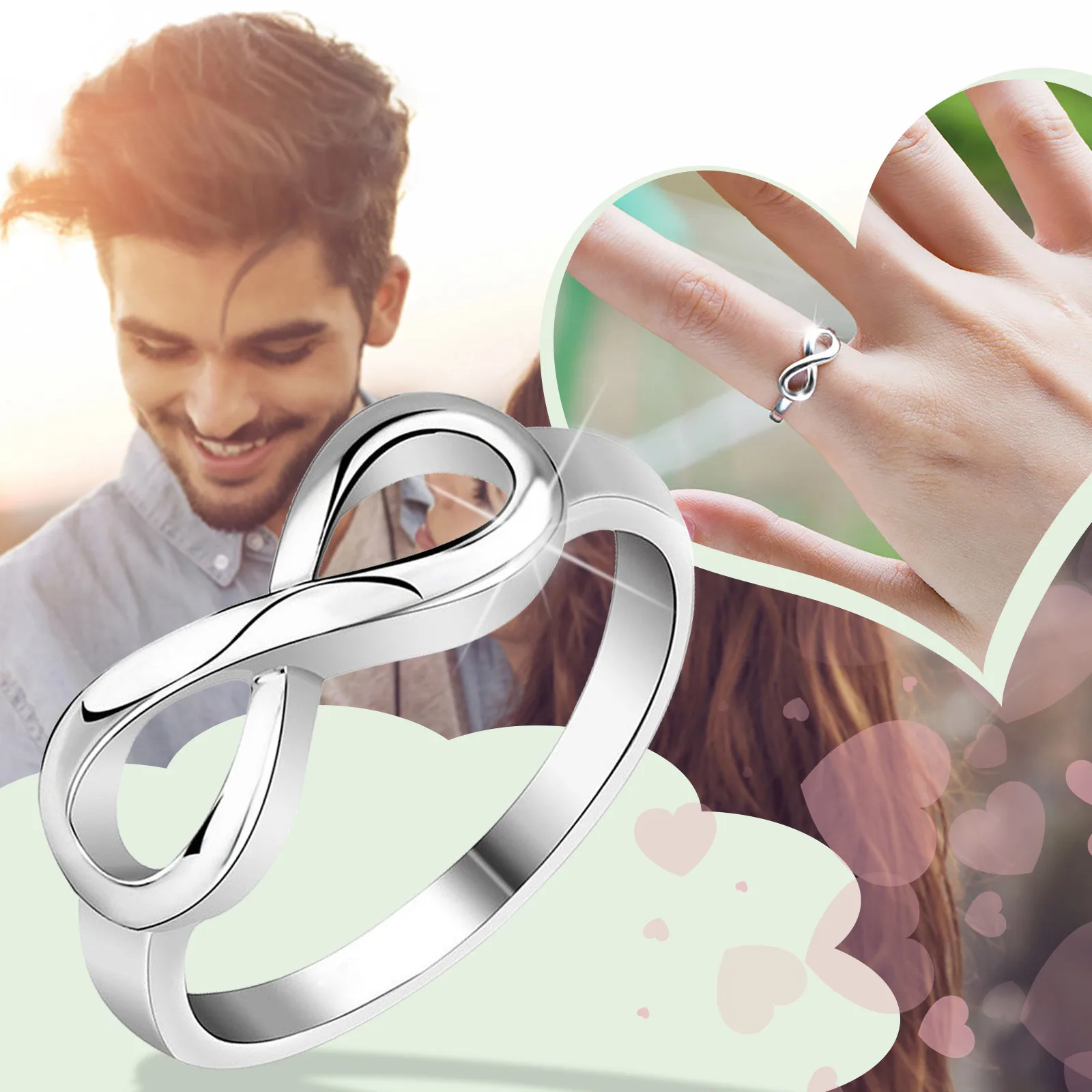 

Creative Simple Women'S Ring Engagement Wedding Ring Teen Girl Rings Adjustable