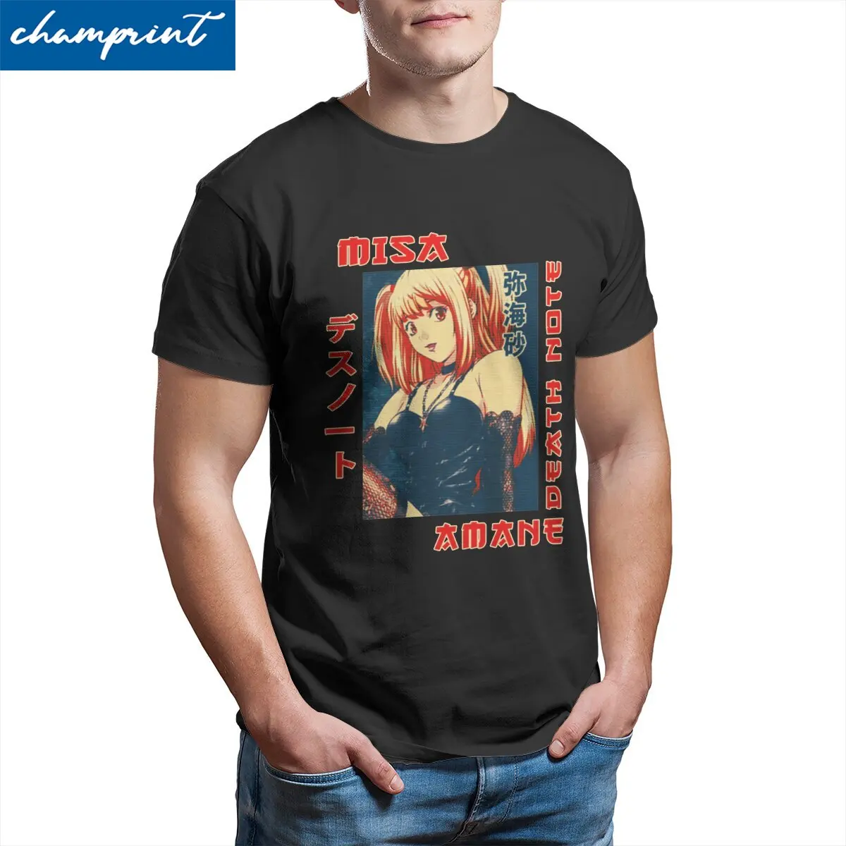 

Amane Misa Death Note Anime T Shirts Men's Cotton Funny T-Shirt Crewneck Japanese Tee Shirt Short Sleeve Tops Gift Idea
