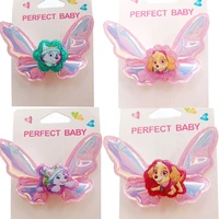 paw patrol hairpin rainbow pu angel discoloration shiny wings girl hair accessories holiday birthday party gift skye everest