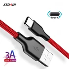 Кабель USB Type C 3A для Huawei Samsung Xiaomi Redmi Note 7 K20 Pro мобильный телефон с быстрой зарядкой USBC Type-c провод USB-C зарядное устройство