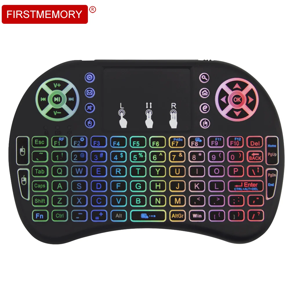 

New Wireless Keyboard Ergonomic RGB Gaming Keyboard with Baklight Portable Office Mouse Touchpad Mini Keypad For Desktop Laptop