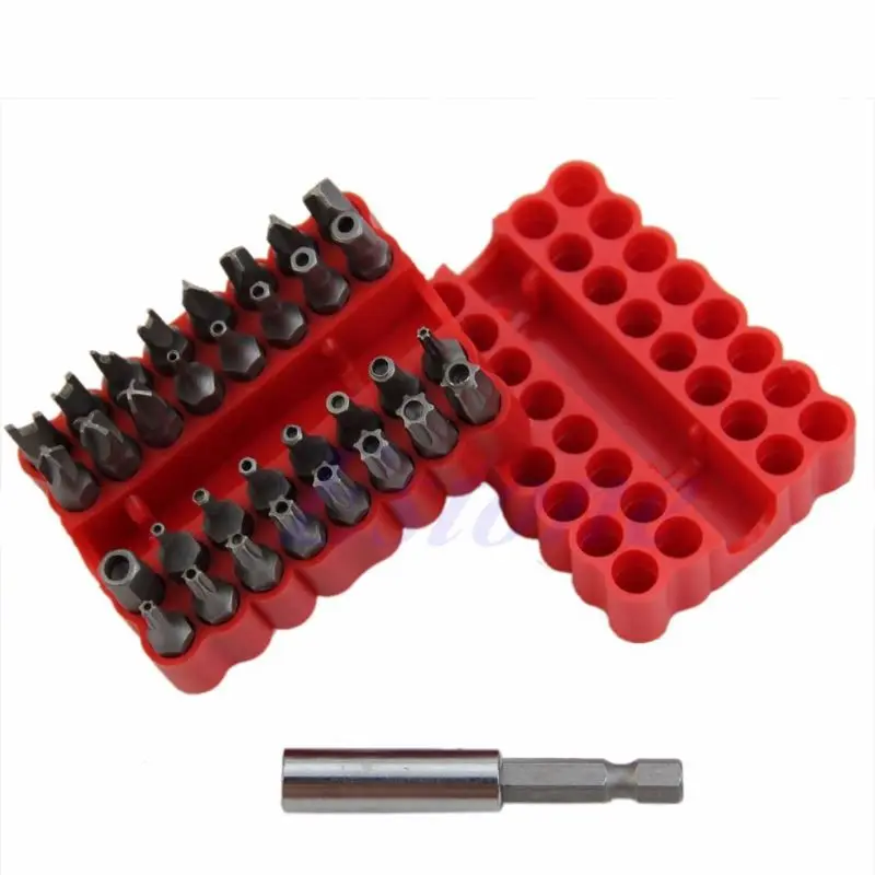 

33Pcs Security Bit Set Drill Star Hex Spanner Torx Screwdriver with Holder New