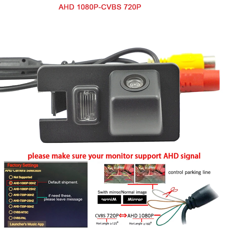 

AHD 1920x1080P Car Rear View Backup Camera for Great wall HOVER H3 H5 H6 Haval parking reverse camera Dynamic Trajectory