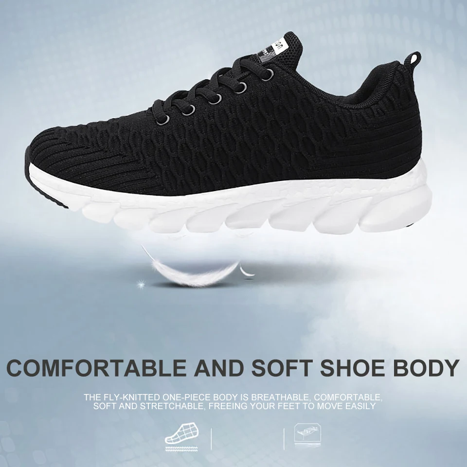 Loekeah Women Running Shoe Breathable Casual Shoes Men Outdoot Sports Shoes Light Weight Walking Sneakers Anti-Slip Female Shoes