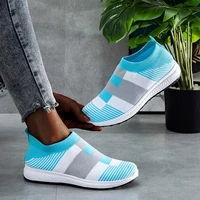 sneakers women walking shoes woman lightweight loafers tennis casual ladies fashion slip on sock vulcanized shoes plus size 2022