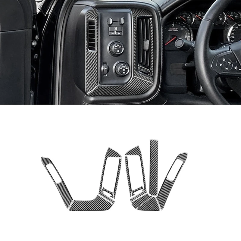 Углеродное волокно для Chevy Silverado GMC Sirrra 1500 14-18 LHD консоль боковая вентиляционная