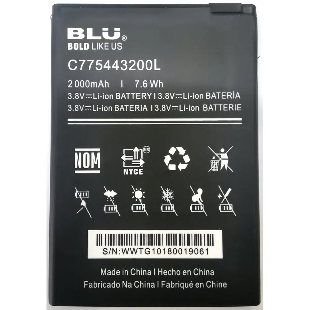 3 8 V 2000mAh Новый оригинальный BLU N5C600T замена Мобильный телефон батареи
