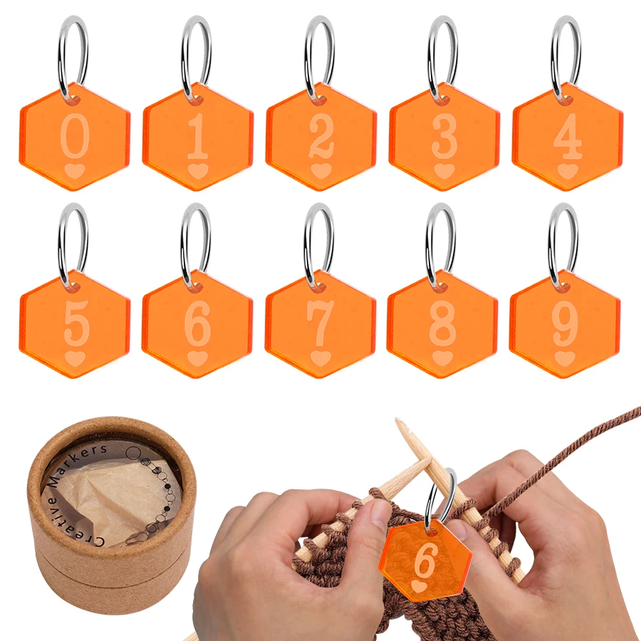 Маркеры для вязания номер 1 ~ 9 игл зажим пряжка маркер булавка антиразблокировка