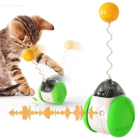 tumbler swing toys for cats kitten interactive balance car cat bite resistant funny leaking food toy pet interactive toys mainan