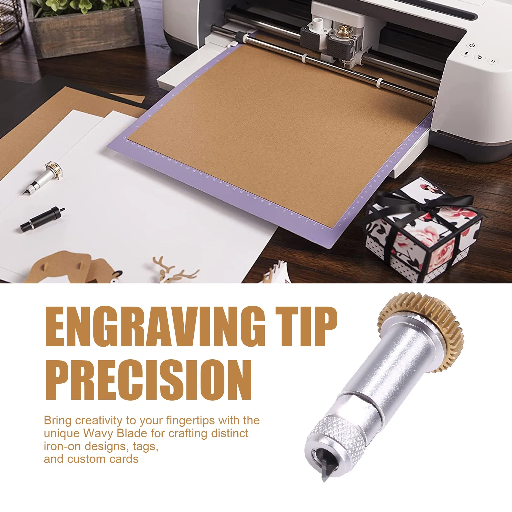 Лезвие ножа волнистое лезвие и набор гравировальных наконечников с корпусом