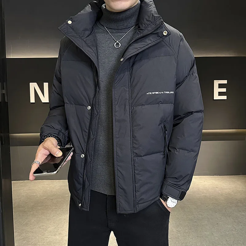 Winter Pu Shuai Men's Lightweight Down jacket 2024 New Fashion Brand Stand Collar White Duck Down High Sense Cold-Proof...