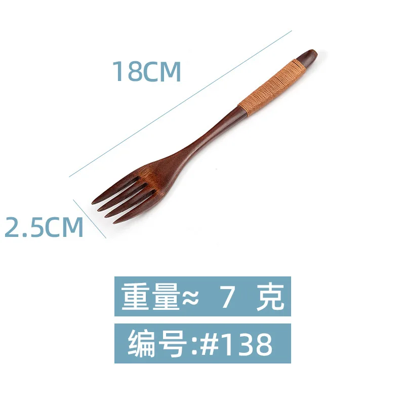 New Wooden Spoon Bamboo Kitchen Cooking Utensil Ice Cream Coffee Tea Soup Spoon Creative Dinner Tableware Kitchen images - 6