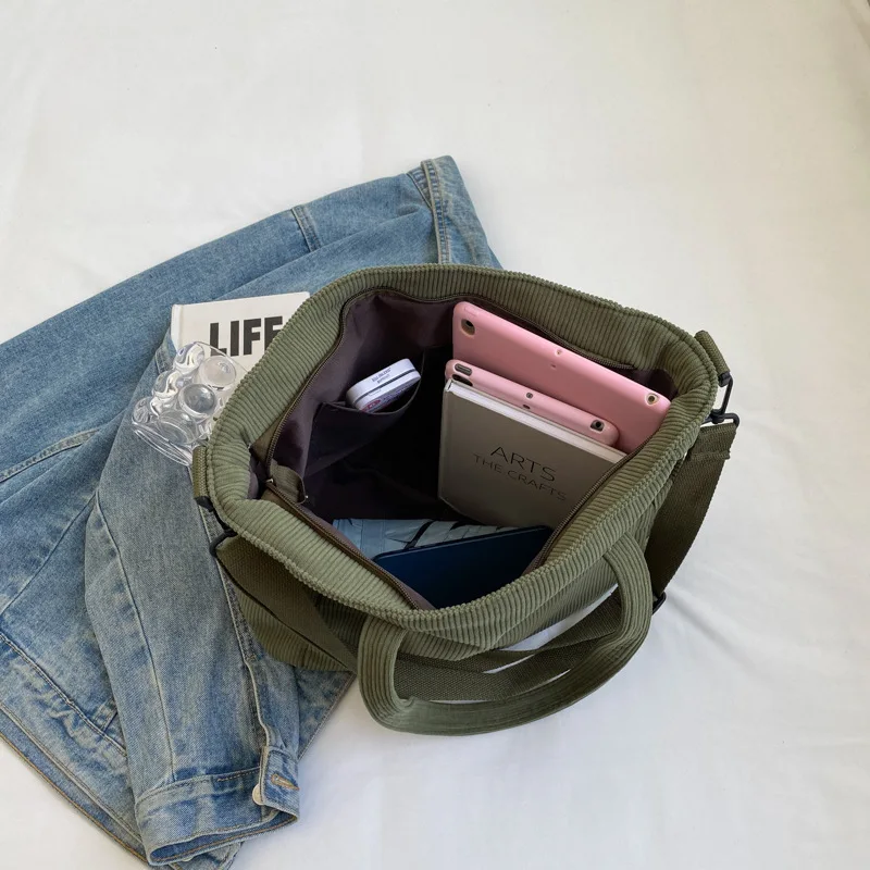 Женская Бархатная Сумка Через Плечо Большая Вместительная Сумка-тоут